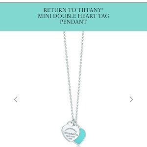 Return to Tiffany Mini Double Heart Tag Pendant